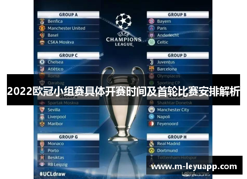 2022欧冠小组赛具体开赛时间及首轮比赛安排解析